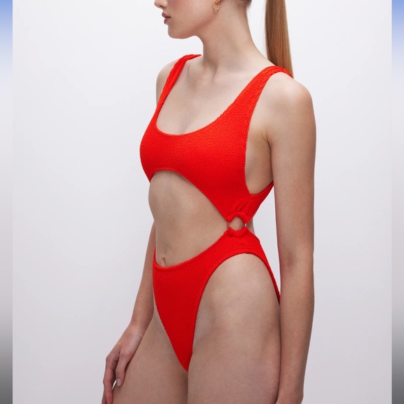 NWT Good American Always Fits Monokini poppy red - Picture 4 of 4